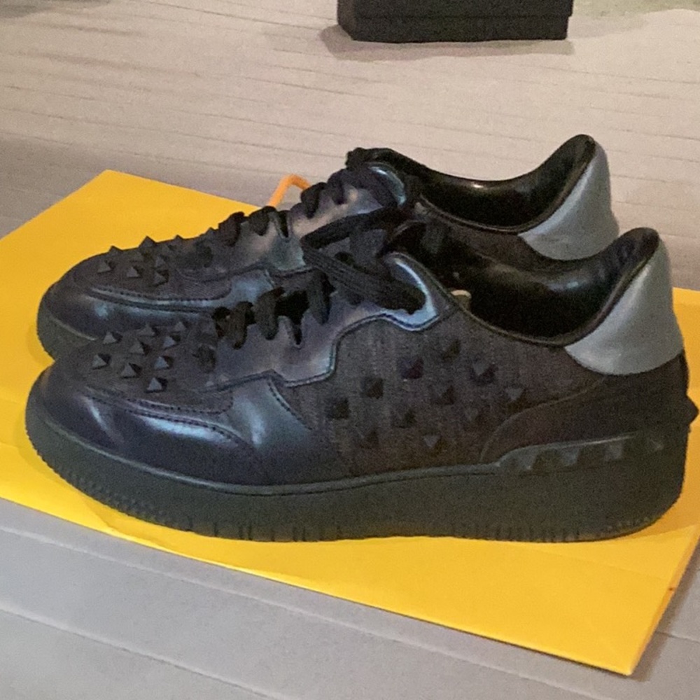 VALENTINO DENIM ROCK BE LOW SNEAKER